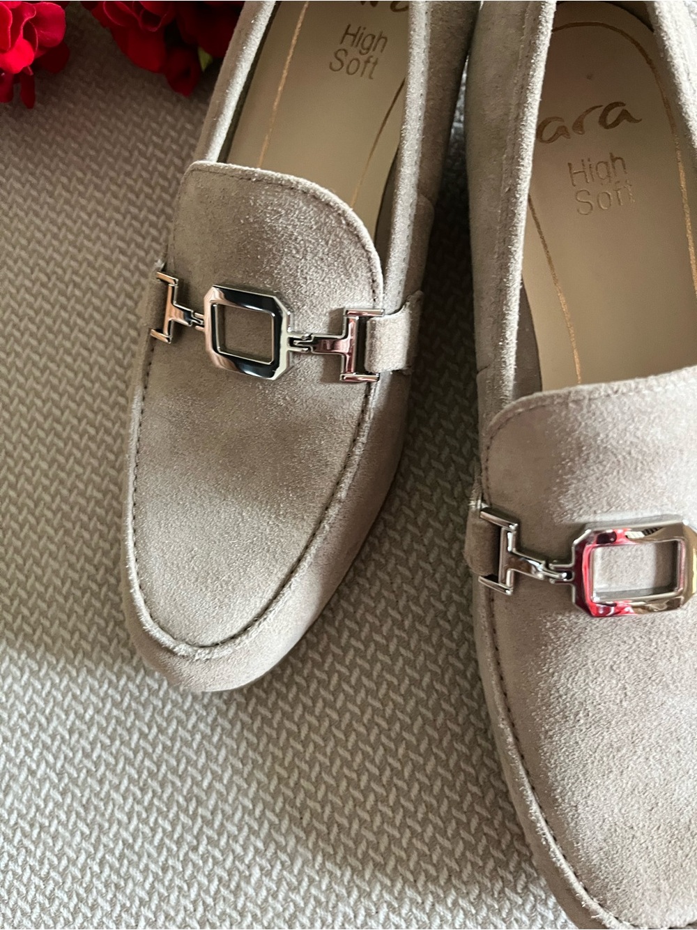ARA High Soft Women's Kent Suede Beige Loafers US Size 8 - Picture 5 of 11
